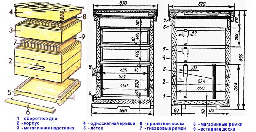 Как сделать дадановский улей своими руками, размеры рамки, видео