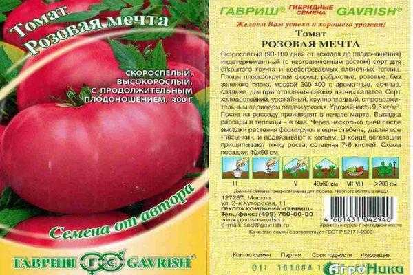 Характеристика и описание томата “ранний розовый”