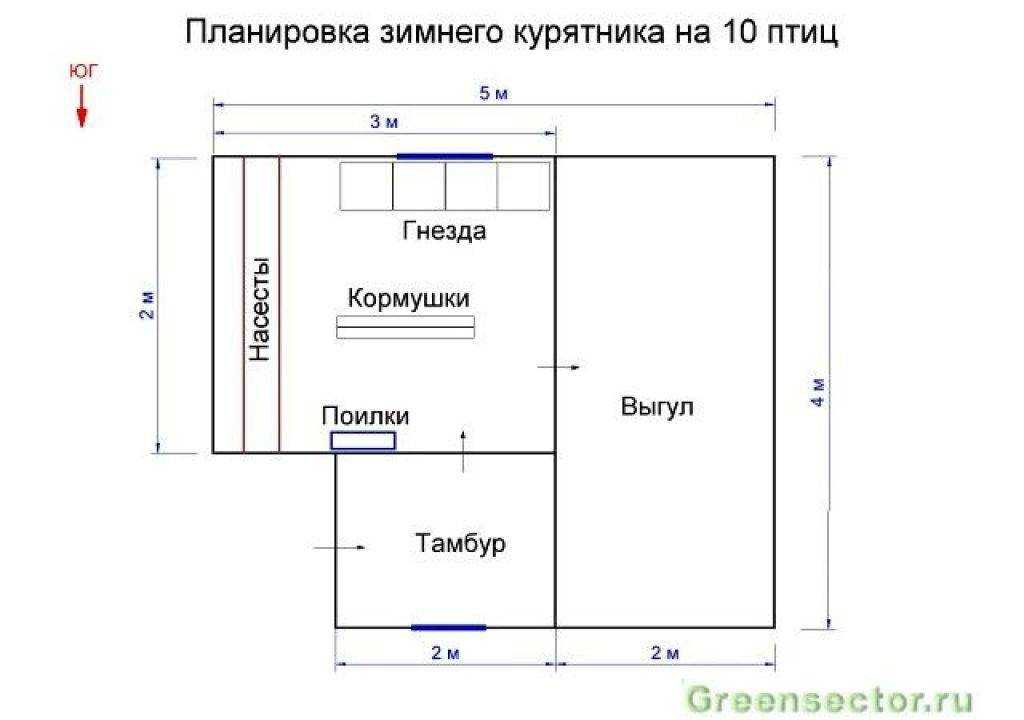 Зимний курятник на 20 кур — как сделать своими руками, видео