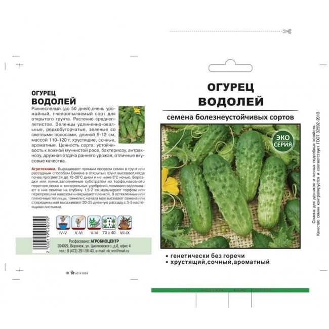 Об огурце Водолей: описание сорта, характеристики, технология выращивания